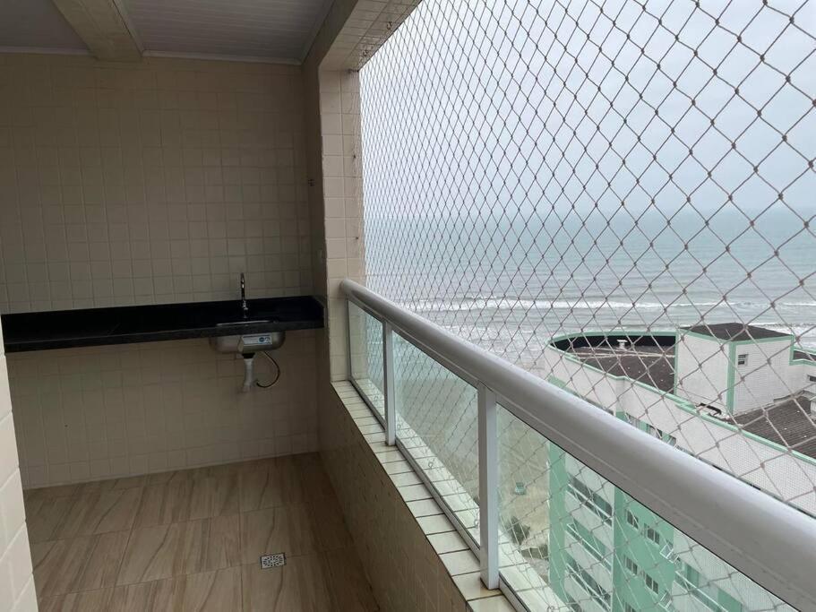 Apto Pe Na Areia Vista Mar Praia Grande  Ngoại thất bức ảnh
