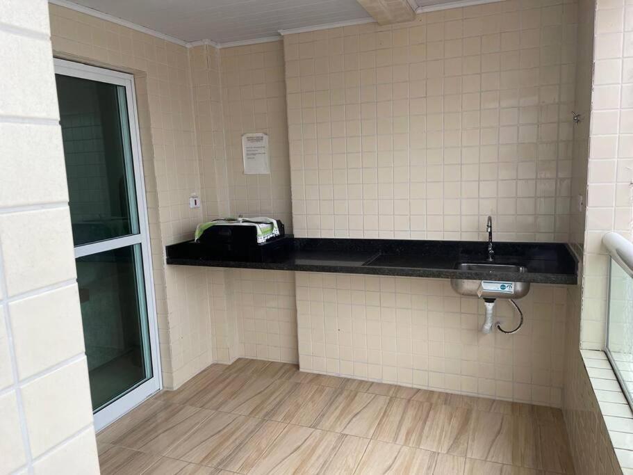 Apto Pe Na Areia Vista Mar Praia Grande  Ngoại thất bức ảnh